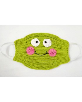 Happy Threads Kids Handmade Crochet Masks (Olive Green)